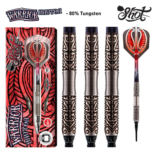 Shot Warrior Hautoa 80% Tungsten Soft Tip Dart Set