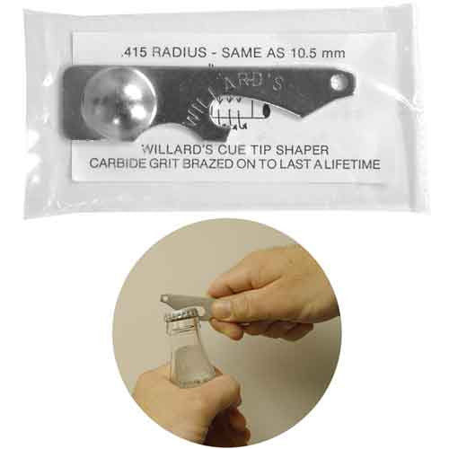 Willard's Sportsman cue tip shaper and bottle opener