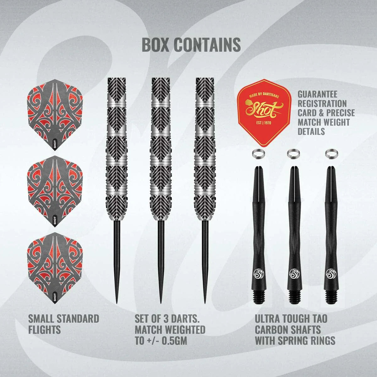 Shot Warrior Awe Tungsten Steel Tip Dart Set