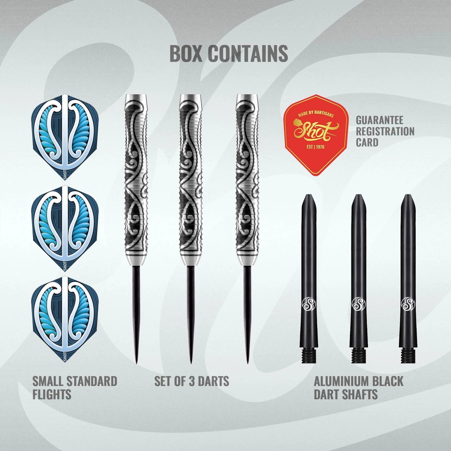 Shot Warrior Tipu 80% Tungsten Steel Tip Dart Set