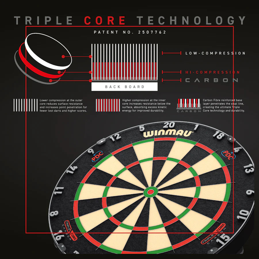 Winmau Blade 6 Triple Core Carbon Bristle Dartboard