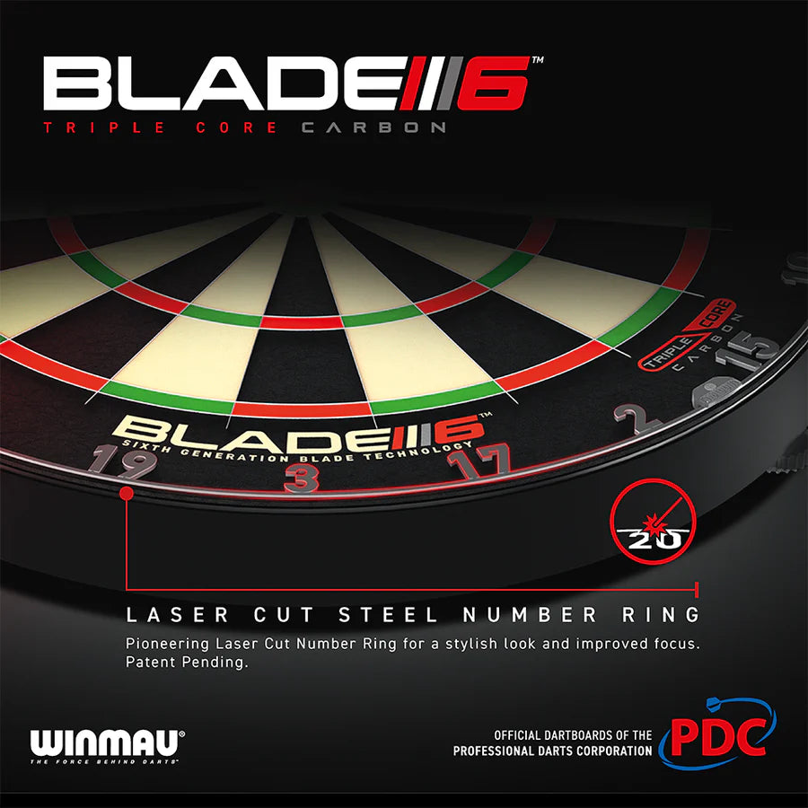 Winmau Blade 6 Triple Core Carbon Bristle Dartboard