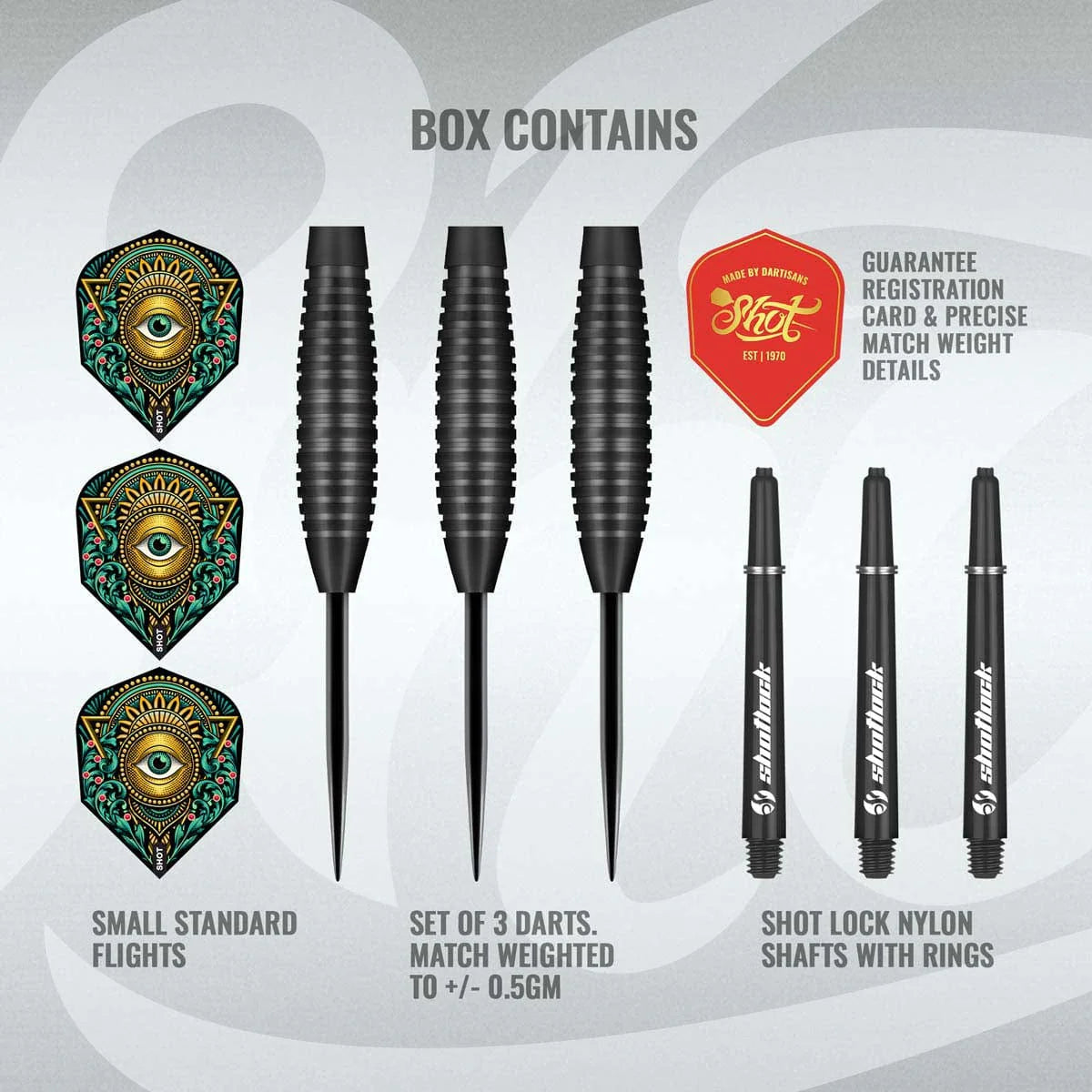 Shot Zen Kensho 90% Tungsten Steel Tip Dart Set