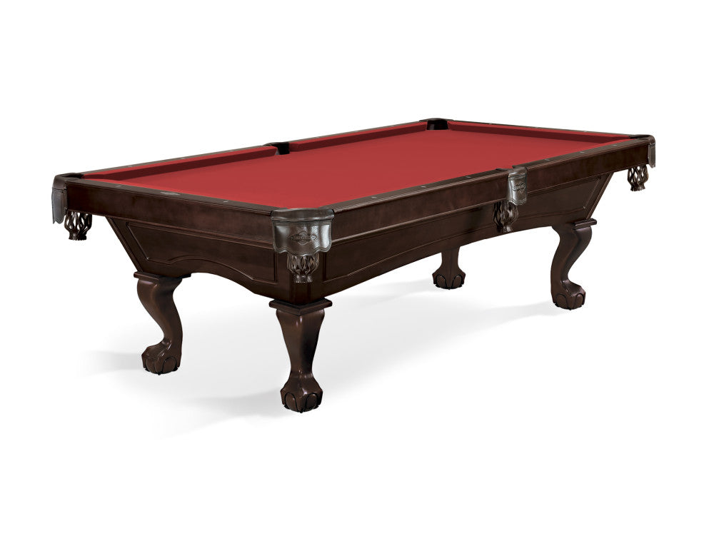 Brunswick Allenton Ball & Claw Leg 7 ft Espresso with Red cloth