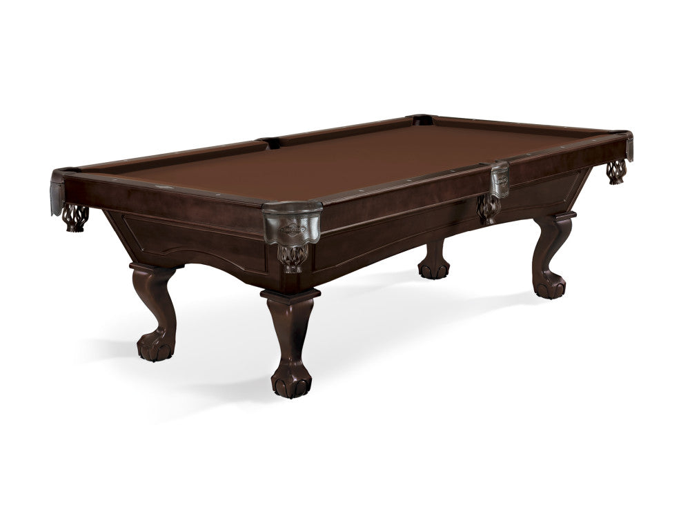 Brunswick Allenton Ball & Claw Leg 7 ft Espresso with Brown cloth