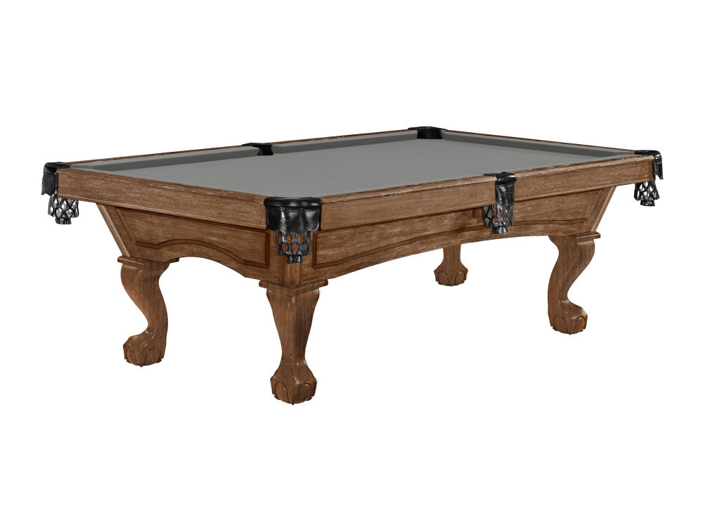 Brunswick Allenton Ball & Claw Leg 7 ft Rustic Dark Brown with Steel Gray cloth