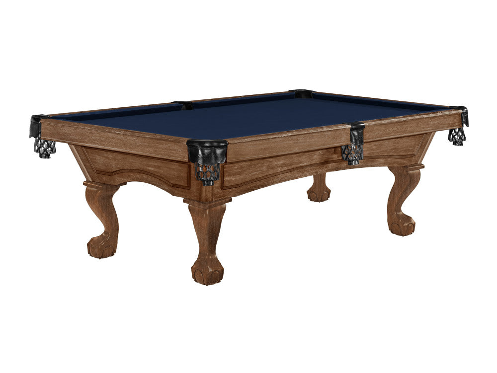 Brunswick Allenton Ball & Claw Leg 7 ft Rustic Dark Brown with Navy cloth