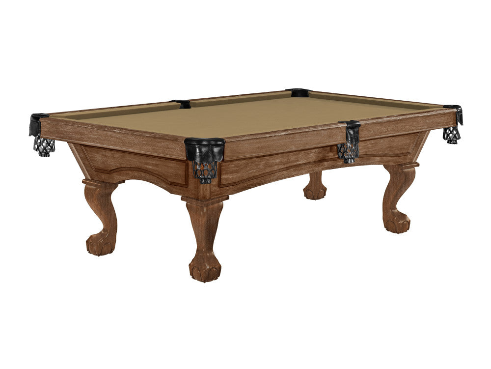 Brunswick Allenton Ball & Claw Leg 7 ft Rustic Dark Brown with Camel cloth
