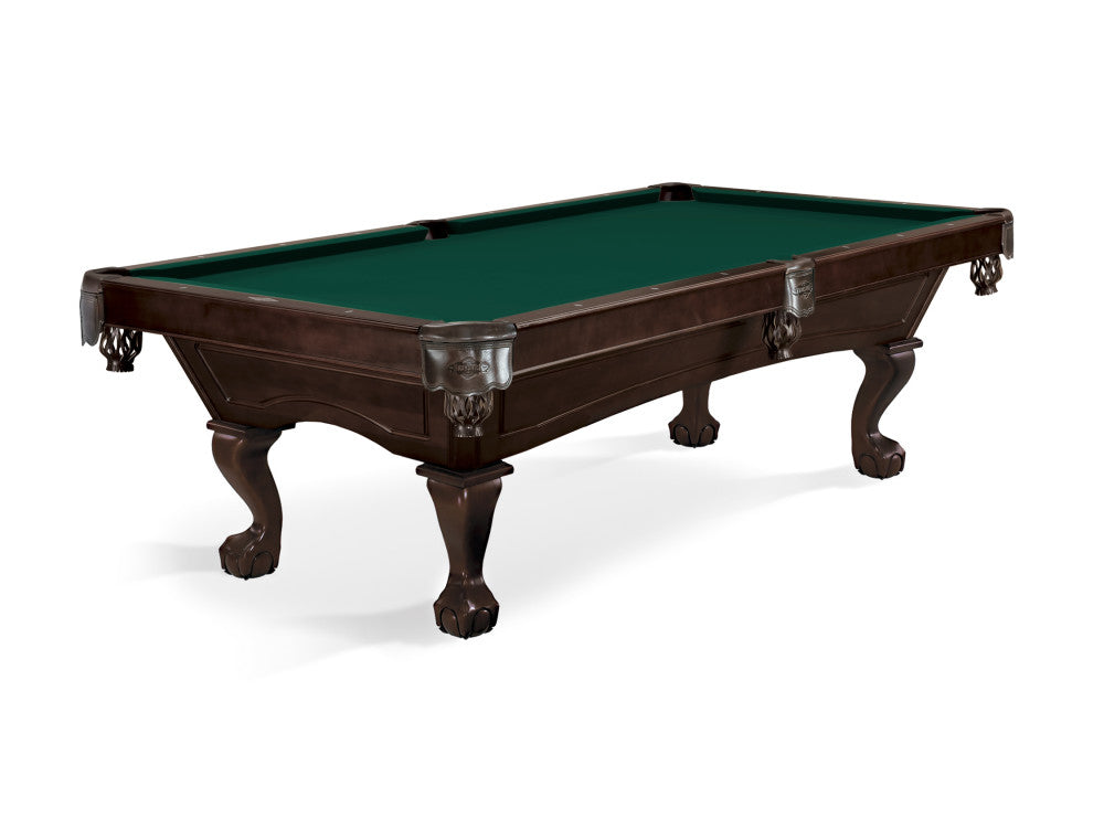Brunswick Allenton Ball & Claw Leg 8 ft Espresso with Bottle Green cloth