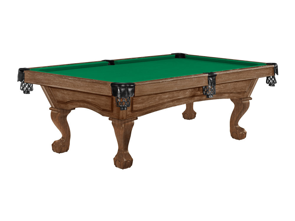 Brunswick Allenton Ball & Claw Leg 8 ft Rustic Dark Brown with Championship Green cloth