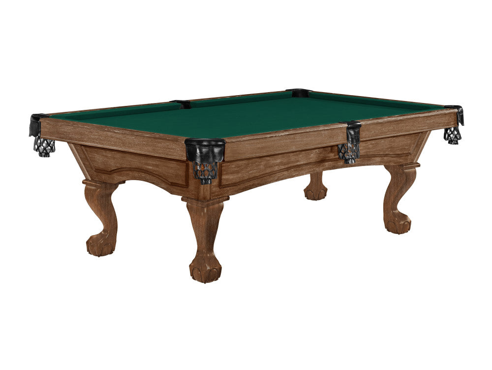 Brunswick Allenton Ball & Claw Leg 8 ft Rustic Dark Brown with Bottle Green cloth