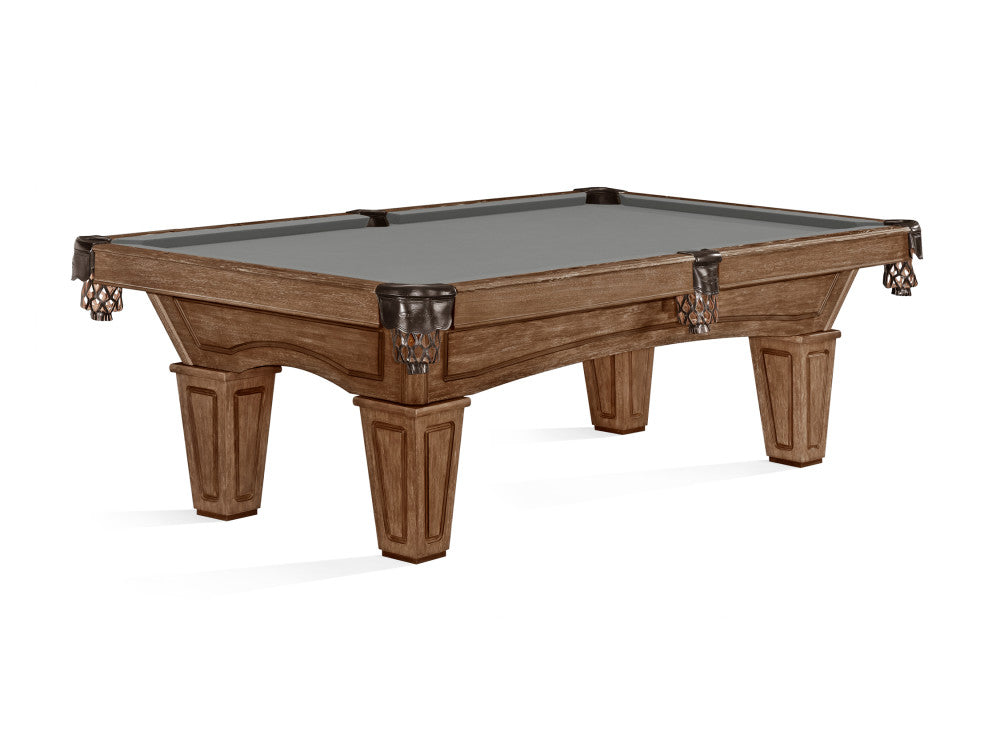 Brunswick Allenton 8 ft Rustic Dark Brown with Steel Gray cloth
