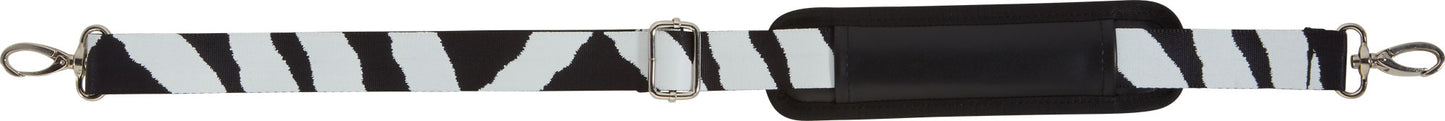 Action pool cue case shoulder strap in zebra print