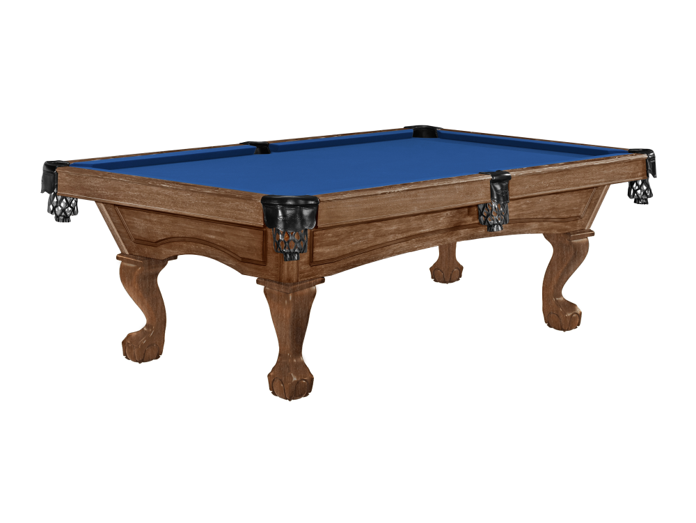 Brunswick Allenton Ball & Claw Leg pool table in Rustic Dark Brown