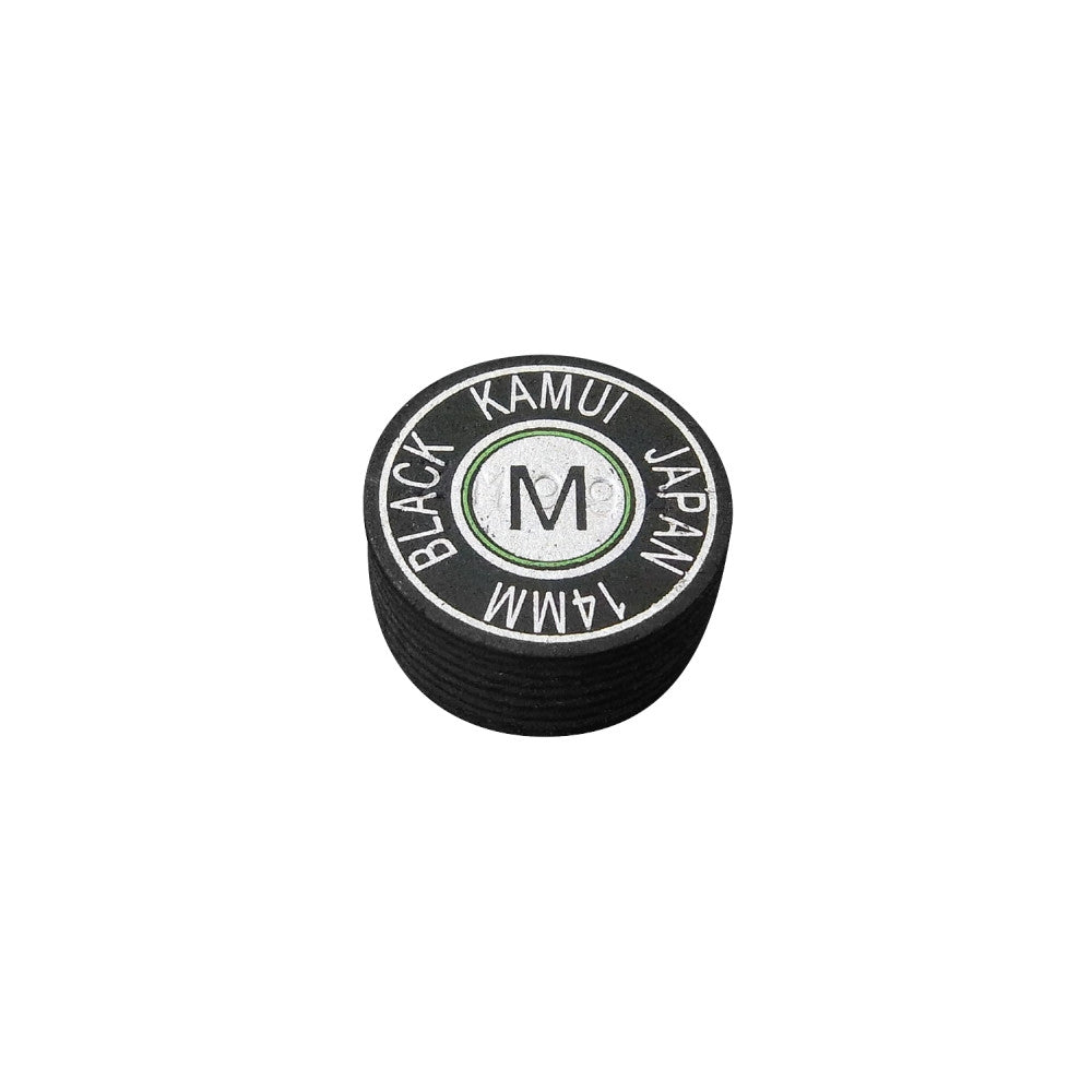 Kamui Black 14mm cue tip, Medium grade