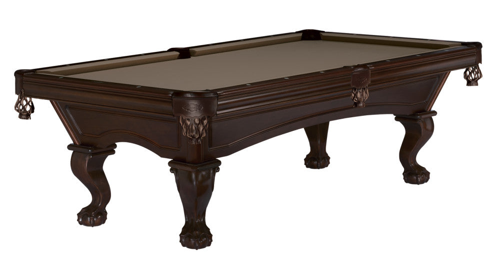 Brunswick Glenwood Talon Ball & Claw Leg pool table in Espresso