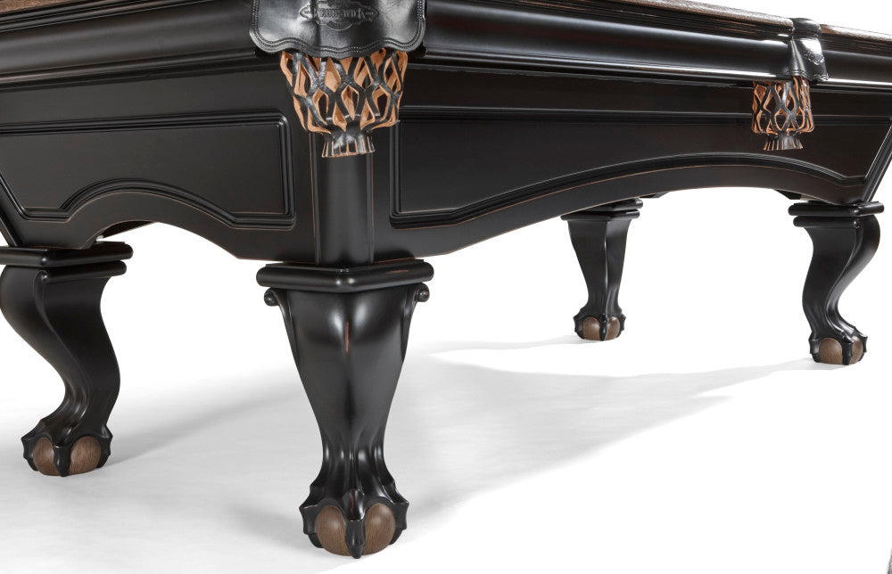 Brunswick Glenwood Talon Ball & Claw Leg pool table detail