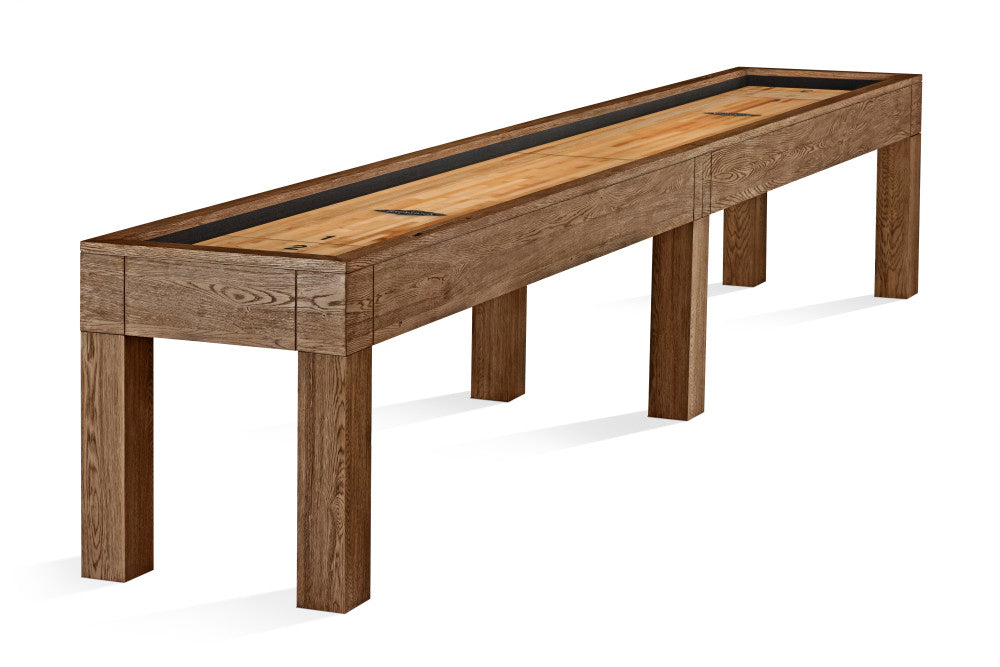 Brunswick Sanibel 12 ft Shuffleboard Table in Rustic Dark Brown
