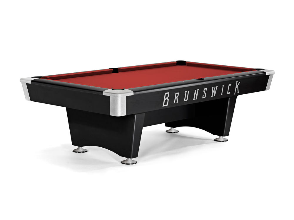 Brunswick Black Wolf Pro 7 ft Black Drop Pockets with Red cloth