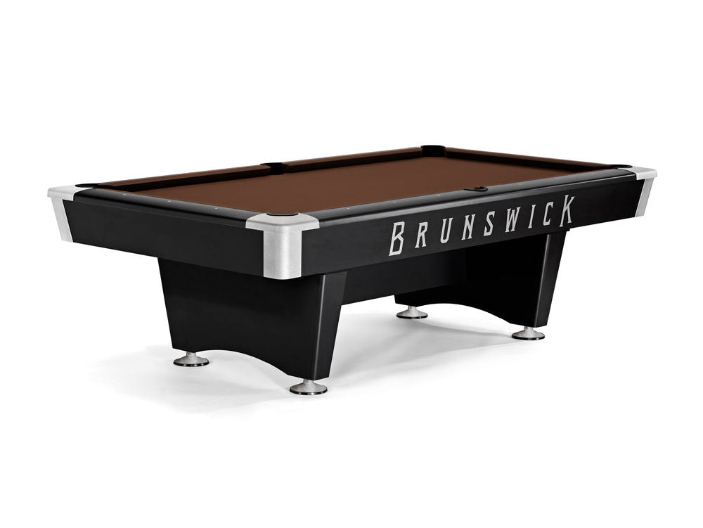 Brunswick Black Wolf Pro 7 ft Black Drop Pockets with Brown cloth