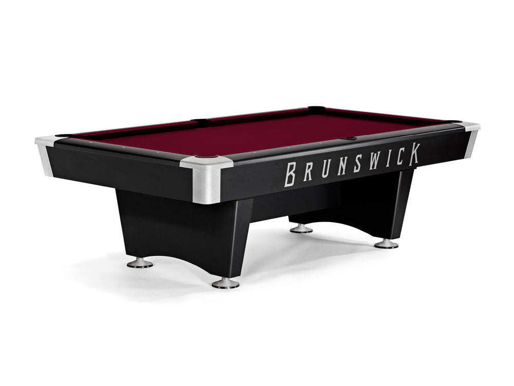 Brunswick Black Wolf Pro 7 ft Black Drop Pockets with Wine cloth
