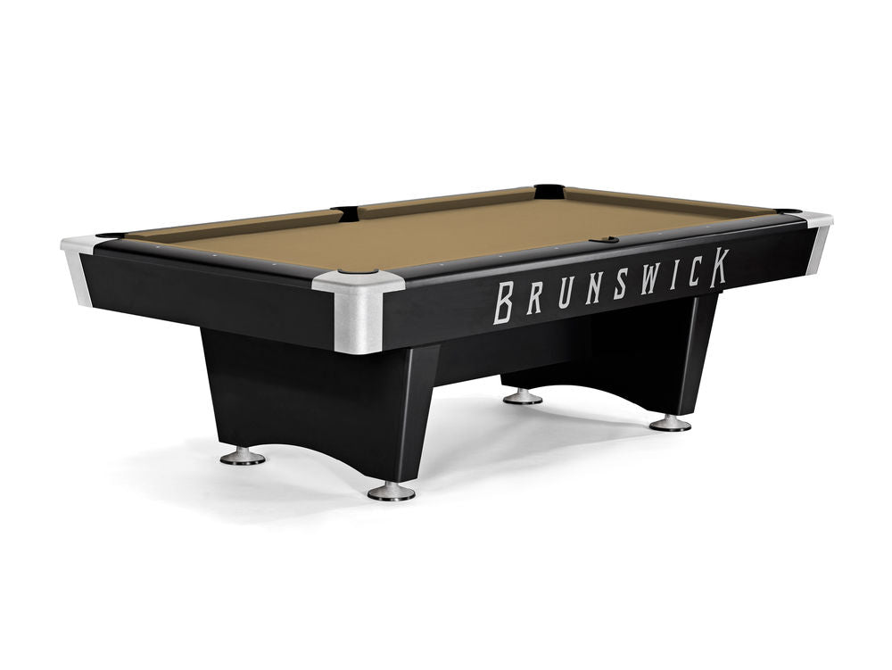 Brunswick Black Wolf Pro 7 ft Black Drop Pockets with Camel cloth