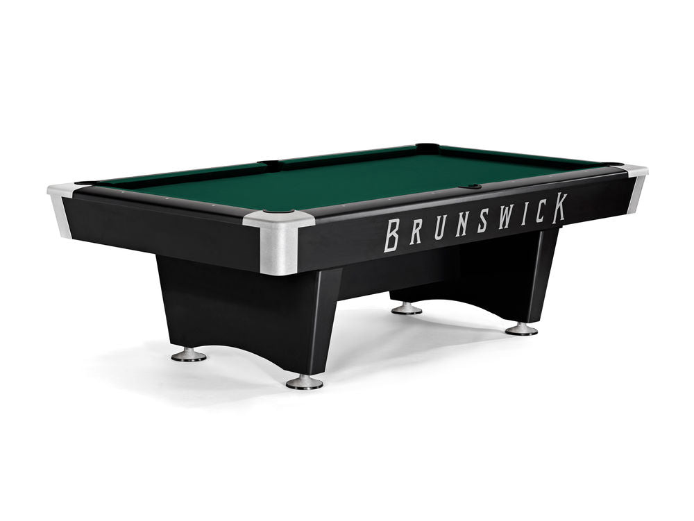 Brunswick Black Wolf Pro 7 ft Black Drop Pockets with Bottle Green cloth