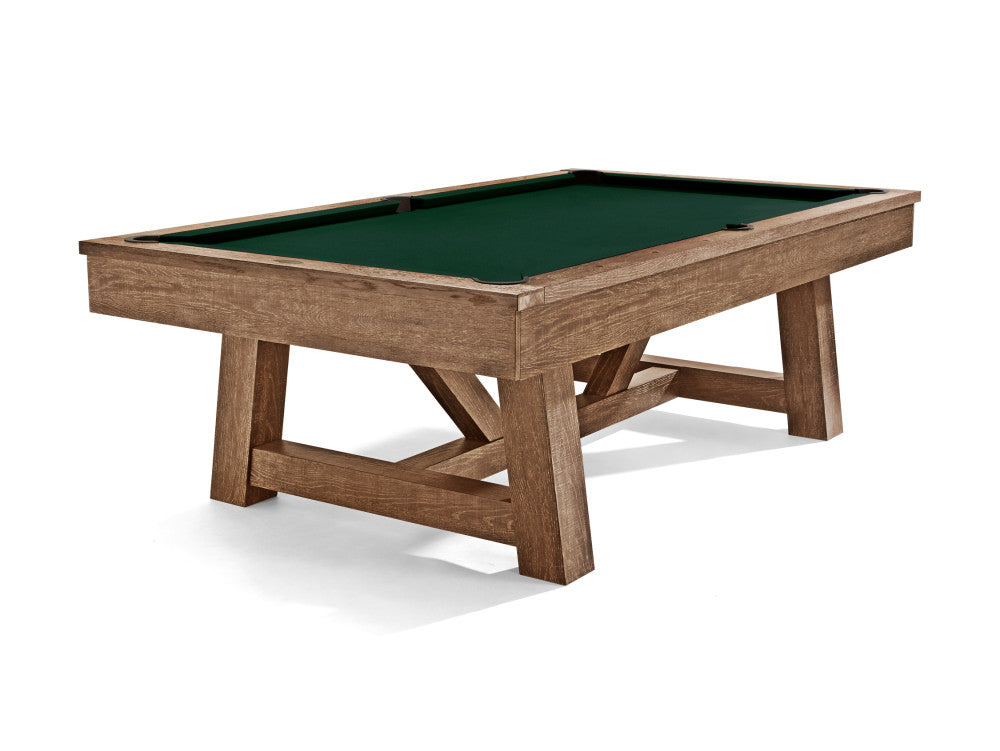 Brunswick Botanic 7 ft Rustic Dark Brown with Bottle Green cloth