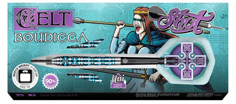 Shot Celt Boudicca Steel Tip Dart Set - 23g