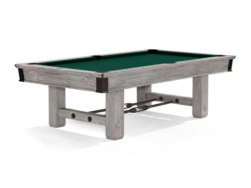 Brunswick Canton 8 ft Rustic Grey with Bottle Green cloth