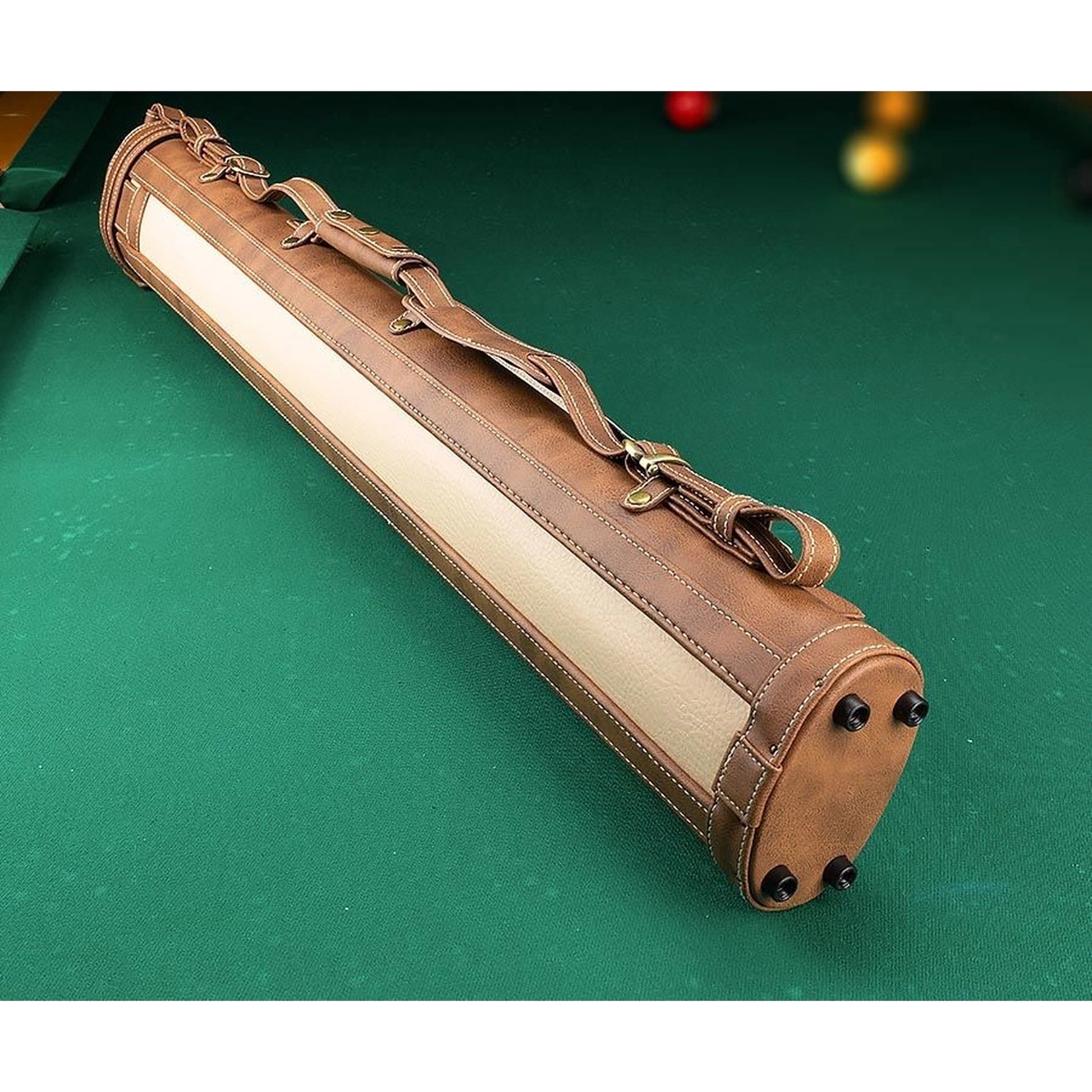 Elite ECV22 2x2 cue case, three-quarter angle showing shoulder strap