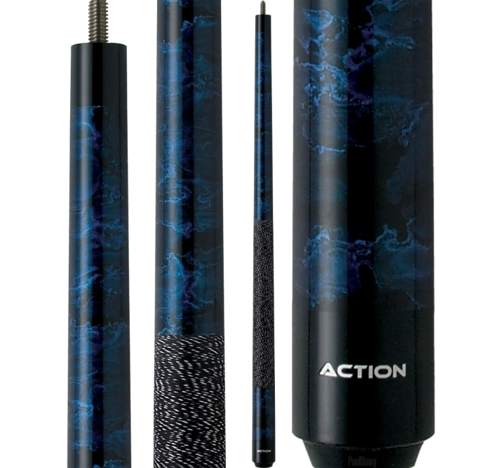 Action JR11 48 inch junior pool cue, blue marble