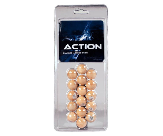 Action wooden pill number set for Kelly pool