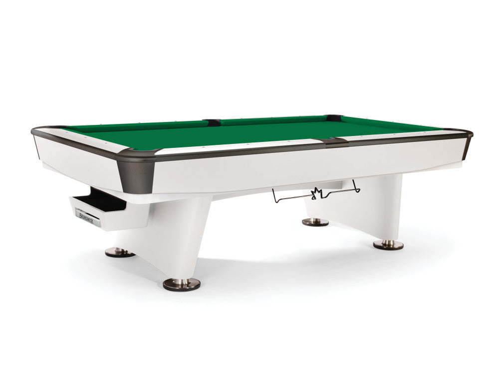 Brunswick Gold Crown VII 8 ft Modern White with Championship Green cloth