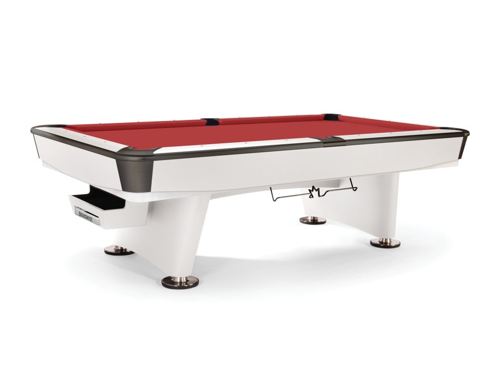 Brunswick Gold Crown VII 8 ft Modern White with Red cloth