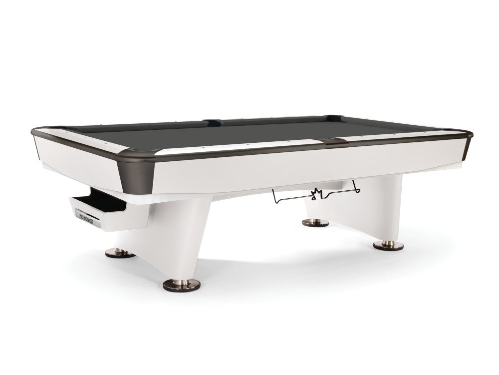 Brunswick Gold Crown VII 8 ft Modern White with Charcoal cloth
