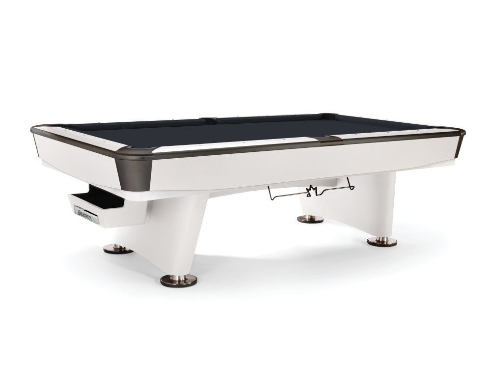 Brunswick Gold Crown VII 8 ft Modern White with Black cloth
