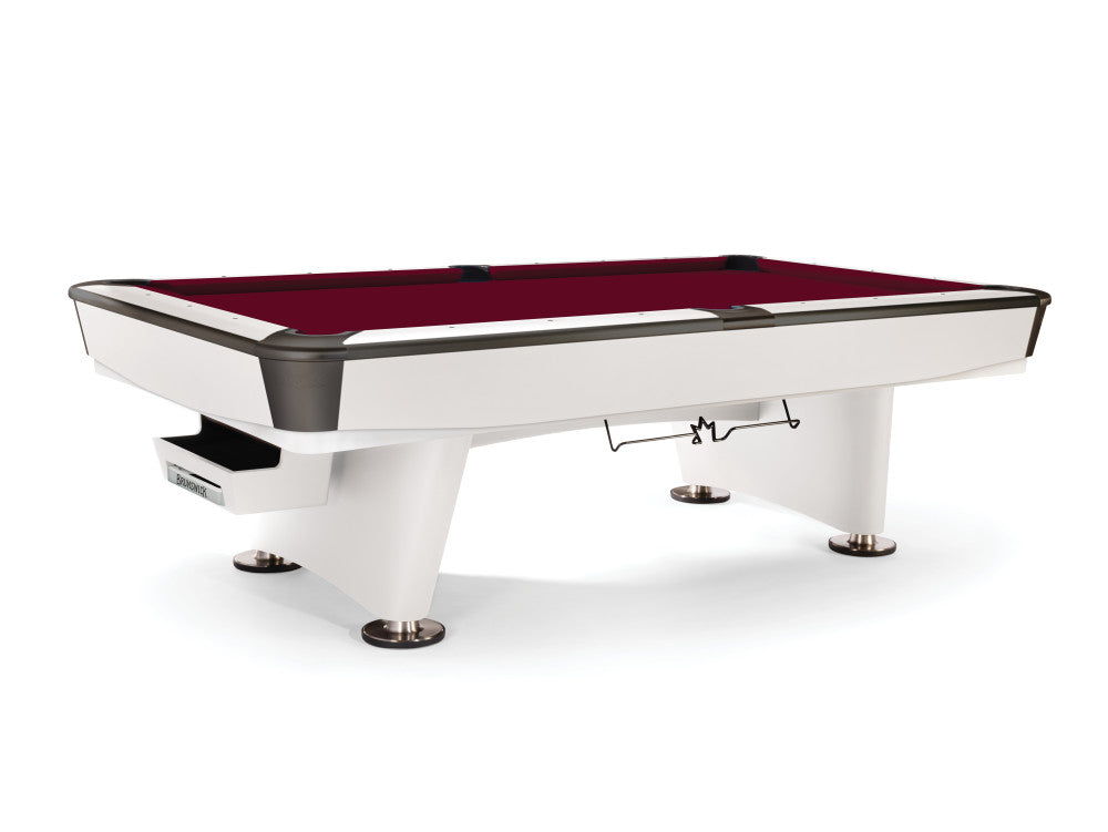 Brunswick Gold Crown VII 8 ft Modern White with Wine cloth