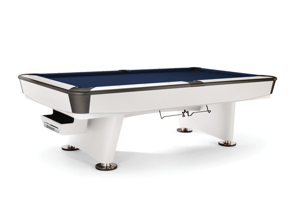 Brunswick Gold Crown VII 8 ft Modern White with Navy cloth