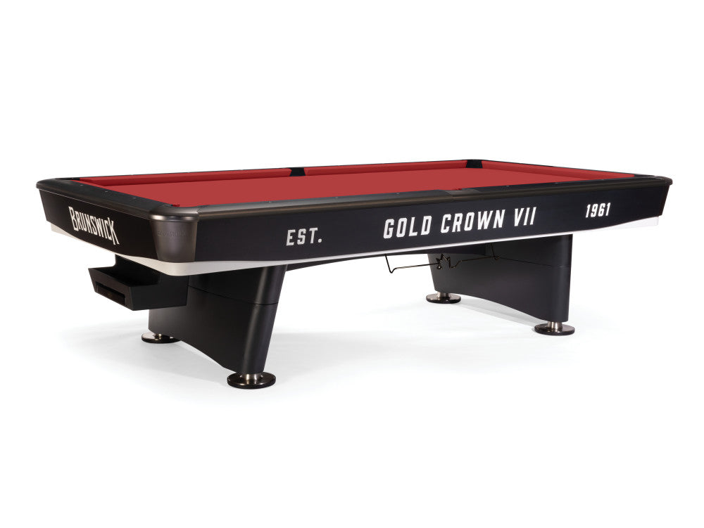 Brunswick Gold Crown VII 9 ft Tournament Black with Red cloth