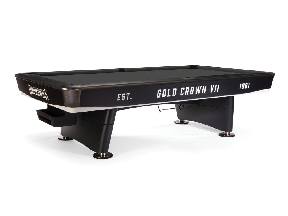 Brunswick Gold Crown VII 9 ft Tournament Black with Charcoal cloth