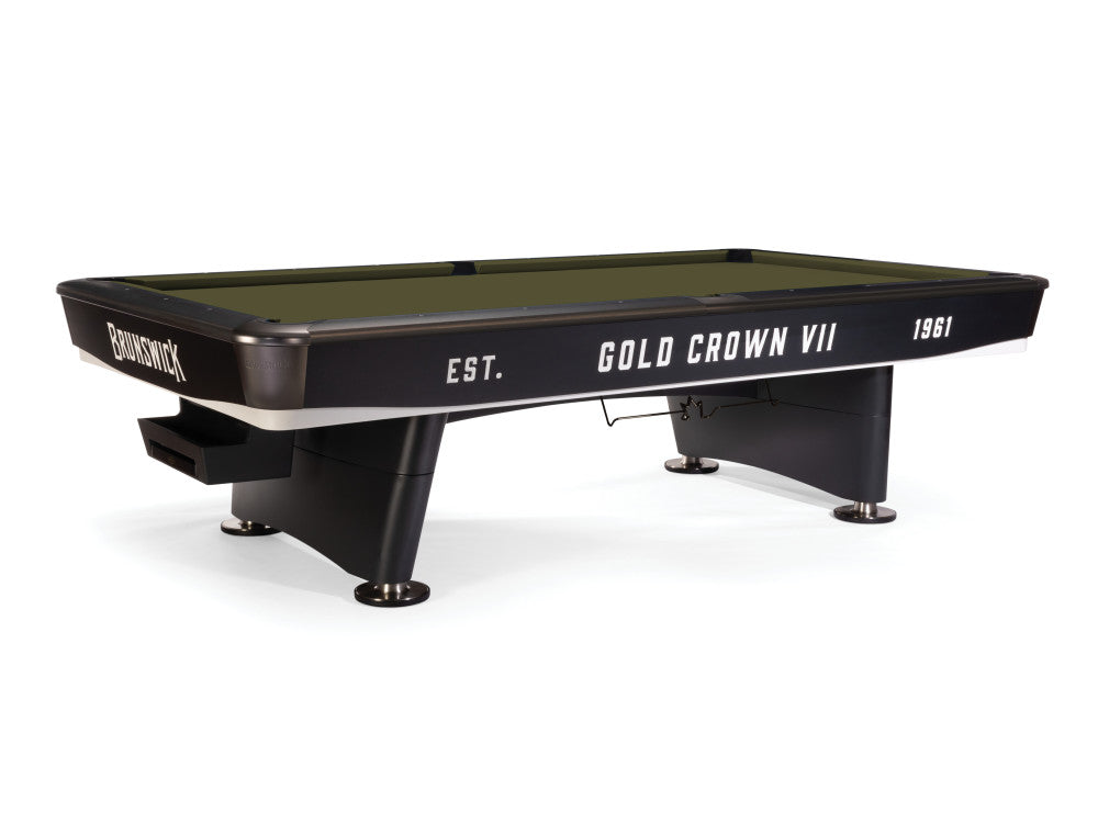Brunswick Gold Crown VII 9 ft Tournament Black with Olive cloth