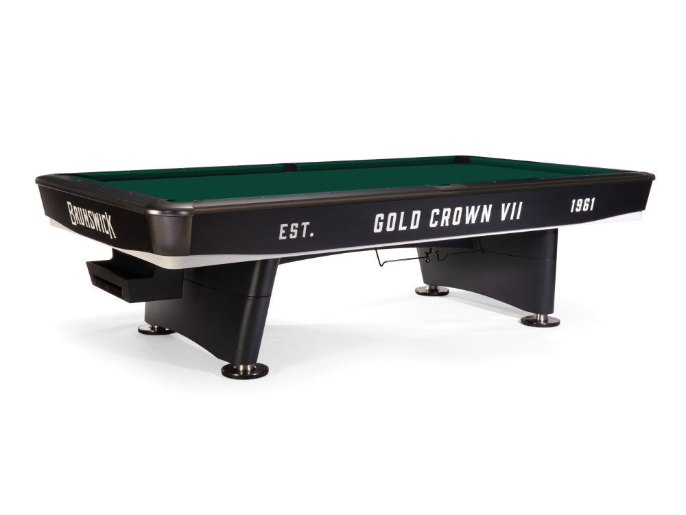 Brunswick Gold Crown VII 9 ft Tournament Black with Bottle Green cloth