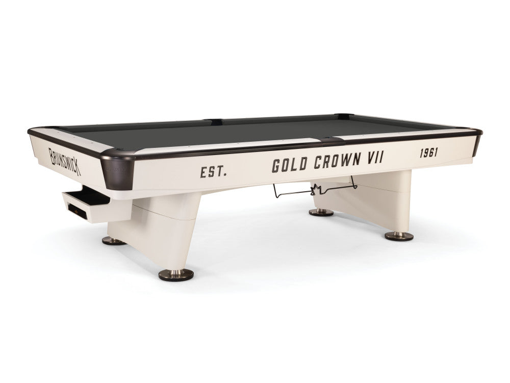 Brunswick Gold Crown VII 9 ft Modern White with Charcoal cloth