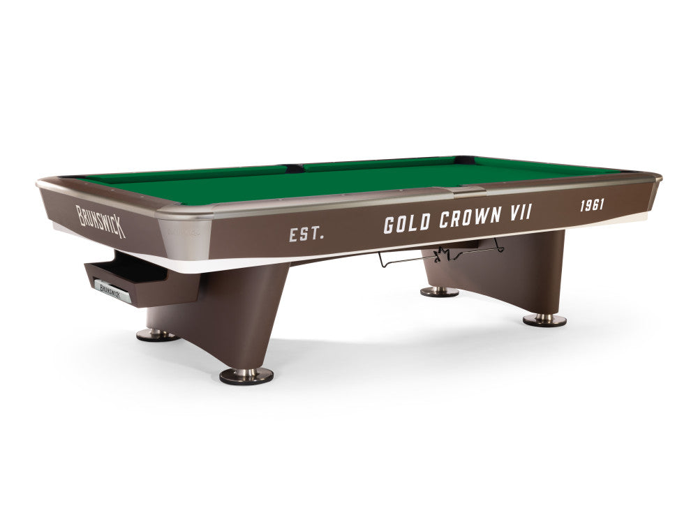 Brunswick Gold Crown VII 9 ft Classic Brown with Championship Green cloth