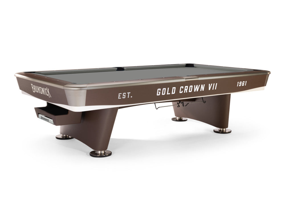 Brunswick Gold Crown VII 9 ft Classic Brown with Steel Gray cloth
