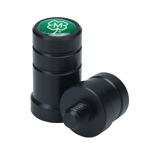 McDermott clover joint protector, black with green clover cap, male and female pair