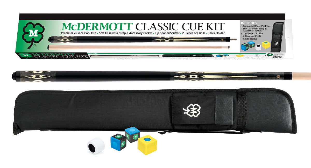 McDermott Classic Kit 4 cue and case bundle