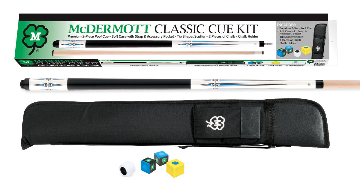 McDermott Classic Kit 5 cue and case bundle