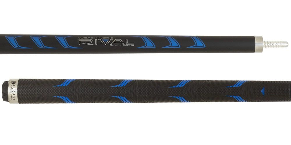 Lucasi Hybrid LHRV21 Pool Cue - Black and Metallic Blue